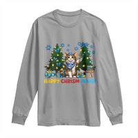 Happy Chrismukkah Long Sleeve Shirt Funny Christmas Hanukkah Cat Lover Gift - Wonder Print Shop