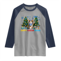 Happy Chrismukkah Raglan Shirt Funny Christmas Hanukkah Cat Lover Gift - Wonder Print Shop