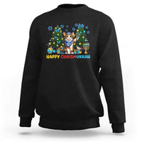 Happy Chrismukkah Sweatshirt Funny Christmas Hanukkah Cat Lover Gift - Wonder Print Shop