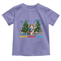 Happy Chrismukkah Toddler T Shirt Funny Christmas Hanukkah Cat Lover Gift - Wonder Print Shop