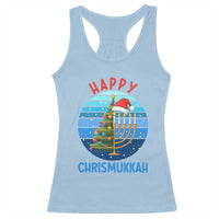 Happy Chrismukkah Racerback Tank Top Menorah Candle Christmas Tree Holiday Jewish Gift - Wonder Print Shop