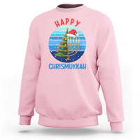 Happy Chrismukkah Sweatshirt Menorah Candle Christmas Tree Holiday Jewish Gift - Wonder Print Shop