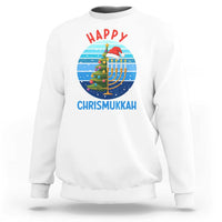 Happy Chrismukkah Sweatshirt Menorah Candle Christmas Tree Holiday Jewish Gift - Wonder Print Shop