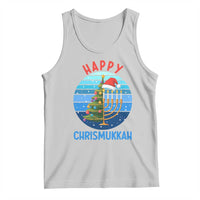 Happy Chrismukkah Tank Top Menorah Candle Christmas Tree Holiday Jewish Gift - Wonder Print Shop