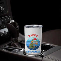 Happy Chrismukkah Tumbler Cup Menorah Candle Christmas Tree Holiday Jewish Gift - Wonder Print Shop