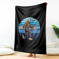 Funny Christmas Hanukkah Bigfoot Lover Throw Blanket Jewish Holiday Gift - Wonder Print Shop