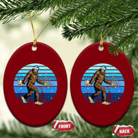 Funny Xmas Hanukkah Bigfoot Lover Ceramic Ornament Jewish Holiday Gift - Wonder Print Shop