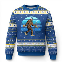 Funny Chrismukkah Bigfoot Lover Hanukkah Ugly Sweater Jewish Holiday Gift - Wonder Print Shop