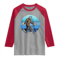 Funny Christmas Hanukkah Bigfoot Lover Raglan Shirt Jewish Holiday Gift - Wonder Print Shop