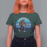 Funny Christmas Hanukkah Bigfoot Lover T Shirt For Women Jewish Holiday Gift - Wonder Print Shop