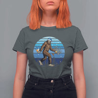 Funny Christmas Hanukkah Bigfoot Lover T Shirt For Women Jewish Holiday Gift - Wonder Print Shop