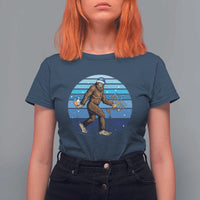 Funny Christmas Hanukkah Bigfoot Lover T Shirt For Women Jewish Holiday Gift - Wonder Print Shop
