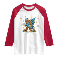 Funny Hanukkah Bigfoot Lover Jewish Holiday Gift Raglan Shirt - Wonder Print Shop