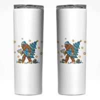 Funny Hanukkah Bigfoot Lover Jewish Holiday Gift Skinny Tumbler - Wonder Print Shop