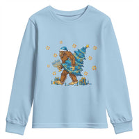 Funny Hanukkah Bigfoot Lover Jewish Holiday Gift Youth Sweatshirt - Wonder Print Shop