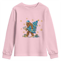 Funny Hanukkah Bigfoot Lover Jewish Holiday Gift Youth Sweatshirt - Wonder Print Shop