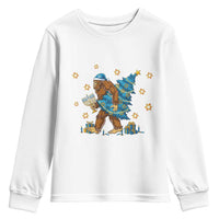 Funny Hanukkah Bigfoot Lover Jewish Holiday Gift Youth Sweatshirt - Wonder Print Shop