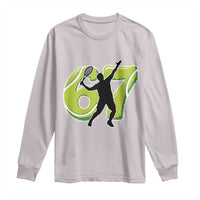 Funny Gen Z Alpha Gift Long Sleeve Shirt Six Seven Meme Tennis Lover - Wonder Print Shop