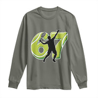Funny Gen Z Alpha Gift Long Sleeve Shirt Six Seven Meme Tennis Lover - Wonder Print Shop