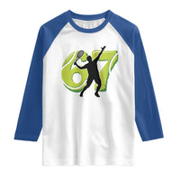Funny Gen Z Alpha Gift Raglan Shirt Six Seven Meme Tennis Lover - Wonder Print Shop