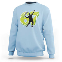 Funny Gen Z Alpha Gift Sweatshirt Six Seven Meme Tennis Lover - Wonder Print Shop