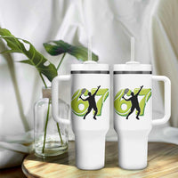Funny Gen Z Alpha Gift Tumbler With Handle Six Seven Meme Tennis Lover - Wonder Print Shop