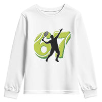 Funny Gen Z Alpha Gift Youth Sweatshirt Six Seven Meme Tennis Lover - Wonder Print Shop