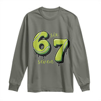 Six Seven Meme Tennis Lover Long Sleeve Shirt Gen Alpha Slang Gift - Wonder Print Shop