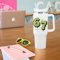 Six Seven Meme Tennis Lover Tumbler With Handle Gen Alpha Slang Gift - Wonder Print Shop