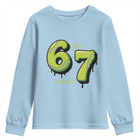 Six Seven Meme Tennis Lover Youth Sweatshirt Gen Alpha Slang Gift - Wonder Print Shop