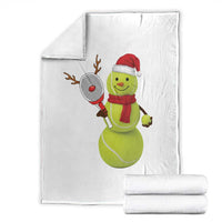 Funny Christmas Tennis Snowman Throw Blanket Tennis Lover Gift - Wonder Print Shop