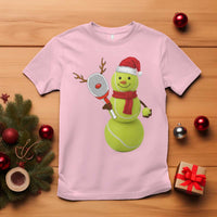 Funny Christmas Tennis Snowman T Shirt Tennis Lover Gift - Wonder Print Shop