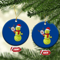 Funny Christmas Tennis Snowman Ceramic Ornament Tennis Lover Gift - Wonder Print Shop