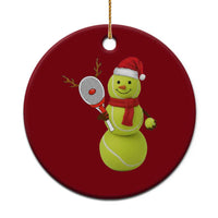 Funny Christmas Tennis Snowman Ceramic Ornament Tennis Lover Gift - Wonder Print Shop