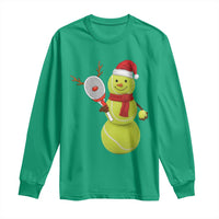 Funny Christmas Tennis Snowman Long Sleeve Shirt Tennis Lover Gift - Wonder Print Shop