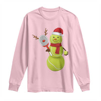 Funny Christmas Tennis Snowman Long Sleeve Shirt Tennis Lover Gift - Wonder Print Shop