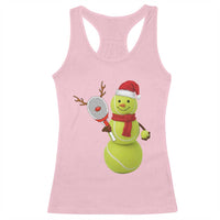 Funny Christmas Tennis Snowman Racerback Tank Top Tennis Lover Gift - Wonder Print Shop