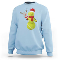 Funny Christmas Tennis Snowman Sweatshirt Tennis Lover Gift - Wonder Print Shop