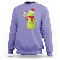 Funny Christmas Tennis Snowman Sweatshirt Tennis Lover Gift - Wonder Print Shop