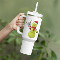 Funny Christmas Tennis Snowman Tumbler With Handle Tennis Lover Gift - Wonder Print Shop
