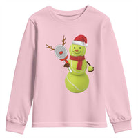 Funny Christmas Tennis Snowman Youth Sweatshirt Tennis Lover Gift - Wonder Print Shop