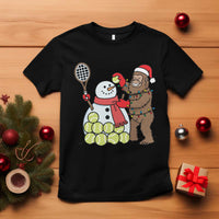 Funny Squatch Christmas Tennis Gift T Shirt Bigfoot Player Enthusiast - Wonder Print Shop