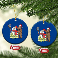 Funny Squatch Christmas Tennis Gift Ceramic Ornament Bigfoot Player Enthusiast - Wonder Print Shop