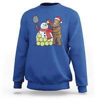 Funny Squatch Christmas Tennis Gift Sweatshirt Bigfoot Player Enthusiast - Wonder Print Shop