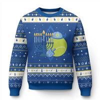 Jewish Tennis Player Chanukkah Hanukkah Ugly Sweater Funny Racquet Lover Gift - Wonder Print Shop