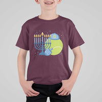Jewish Tennis Player Hanukkah T Shirt For Kid Funny Racquet Lover Gift - Wonder Print Shop