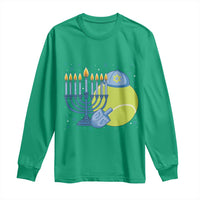 Jewish Tennis Player Hanukkah Long Sleeve Shirt Funny Racquet Lover Gift - Wonder Print Shop