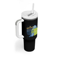 Jewish Tennis Player Hanukkah Tumbler With Handle Funny Racquet Lover Gift - Wonder Print Shop