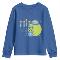 Jewish Tennis Player Hanukkah Youth Sweatshirt Funny Racquet Lover Gift - Wonder Print Shop