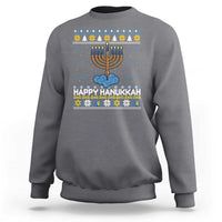 Funny Happy Hanukkah Ugly Sweater Tennis Lover Gift Sweatshirt - Wonder Print Shop